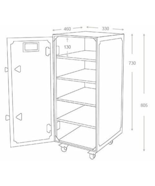 DULTON（ダルトン） 収納 WOODEN CABINET WITH CASTORS 4 LAYER/木製