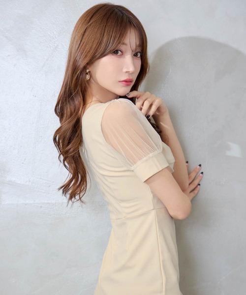 「DAZZY」 半袖ワンピース M ブラック レディース_画像7