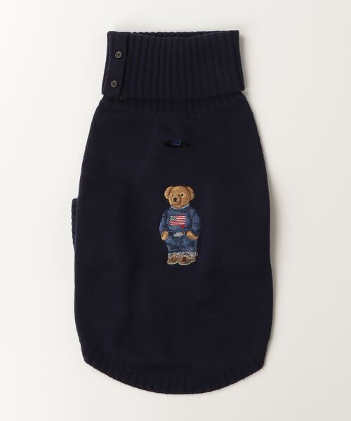Polo Ralph Lauren ブラックスカルボーンニットセーター犬服 ポロラルフローレン ドッグウェア スカルボーン POLO ニット