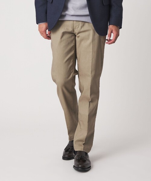 J3567 美品 PT01 ストレッチ ノープリーツスラックス グレー 48 J3567