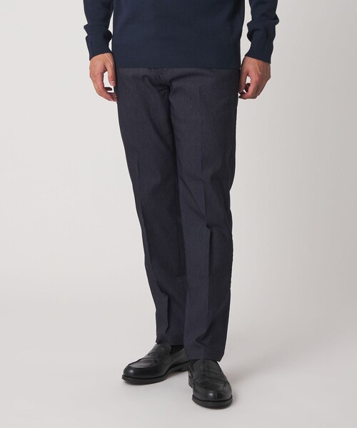 A DAY IN THE LIFE スラックス 裏起毛 ツイル ノープリーツ スラックス