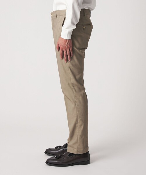 A DAY IN THE LIFE スラックス 裏起毛 ツイル ノープリーツ スラックス