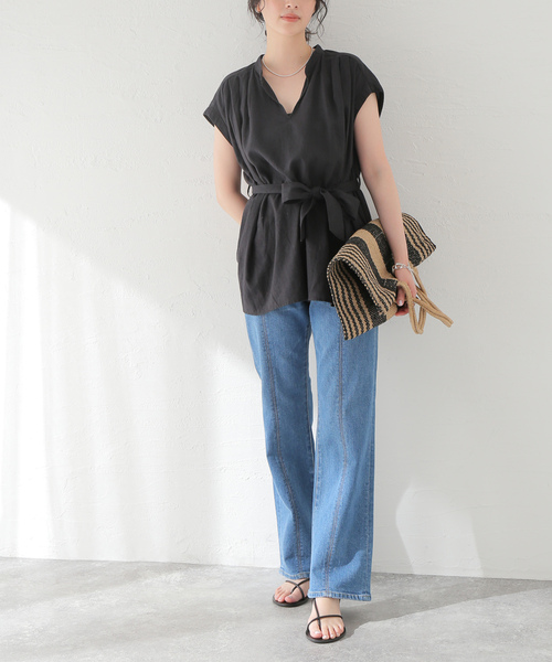 「JOURNAL STANDARD relume」 半袖ブラウス FREE ベージュ レディース_画像5