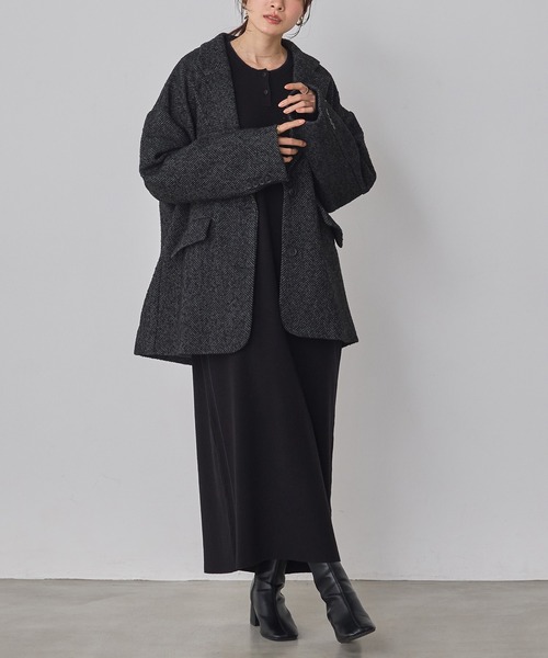 hunch（ハンチ） ジャケット テーラードジャケット ヘリンボーン