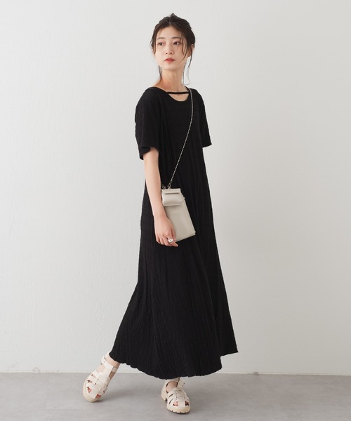 「Kastane」 半袖ワンピース 0 オレンジ レディース_画像6