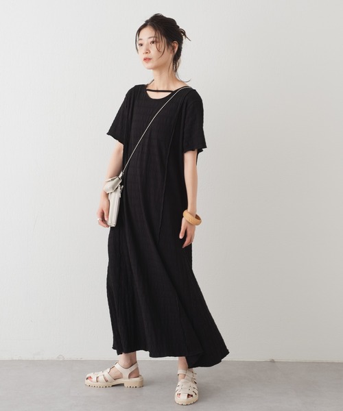 「Kastane」 半袖ワンピース 0 オレンジ レディース_画像7