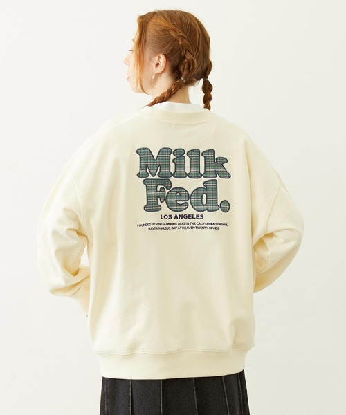 MILKFED.（ミルクフェド） トレーナー スウェット MILKFED. PLAID LOGO