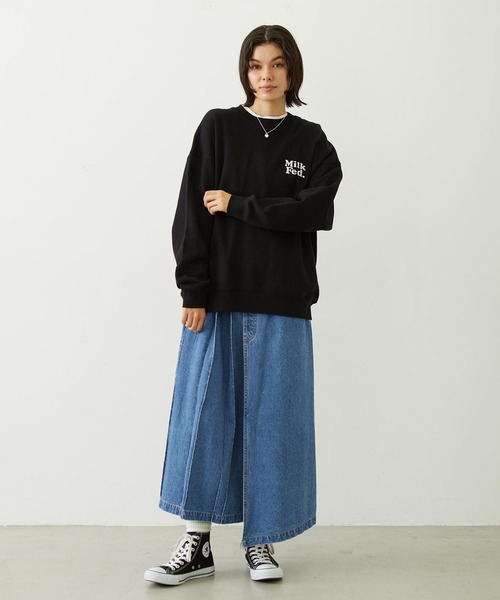 MILKFED.（ミルクフェド） トレーナー スウェット MILKFED. PLAID LOGO