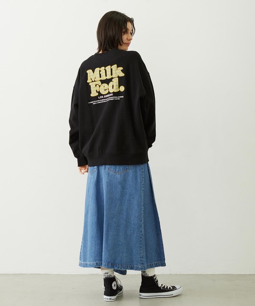 MILKFED.（ミルクフェド） トレーナー スウェット MILKFED. PLAID LOGO