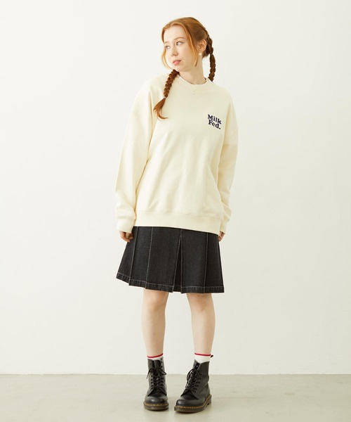 MILKFED.（ミルクフェド） トレーナー スウェット MILKFED. PLAID LOGO