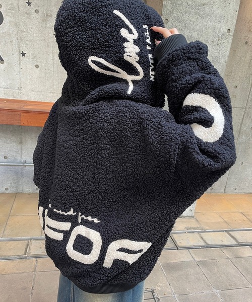 Roger&Raw（ロジャーアンドロウ） パーカー バックロゴボアジップ 