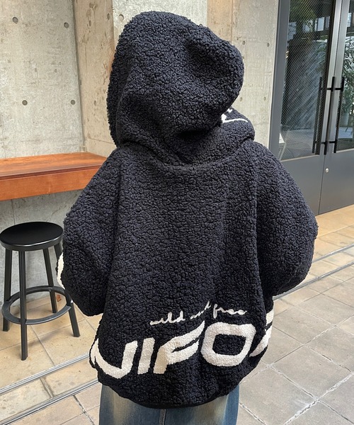 Roger&Raw（ロジャーアンドロウ） パーカー バックロゴボアジップ