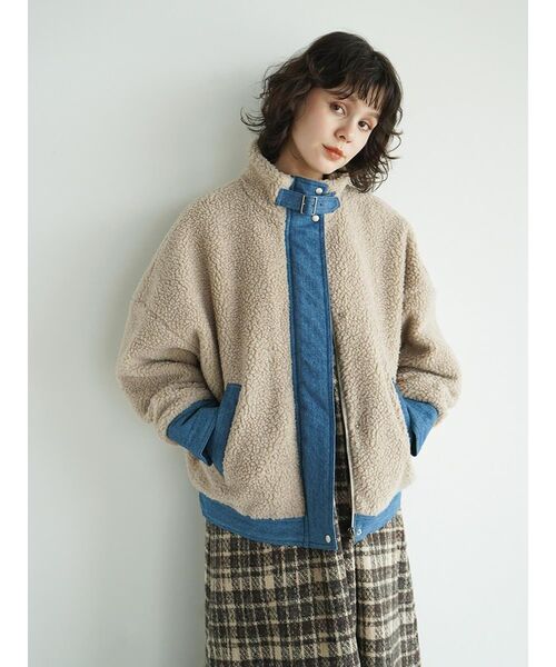 FIKA.（フィーカ） ブルゾン アウター Stand collar belt boa jacket