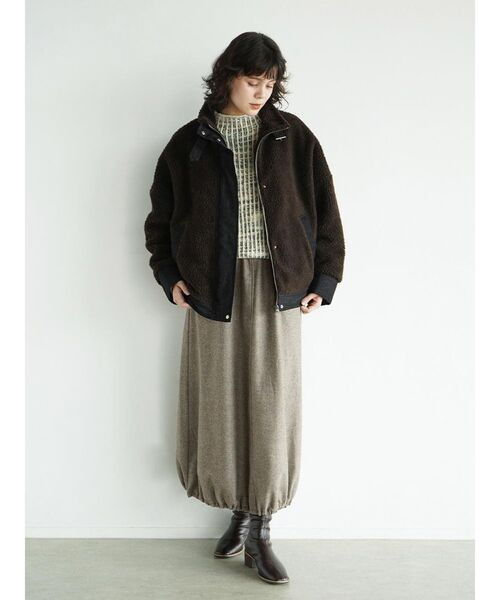 FIKA.（フィーカ） ブルゾン アウター Stand collar belt boa jacket