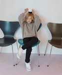 ニット セーター 洗えるモールケーブルプルオー...の詳細画像5