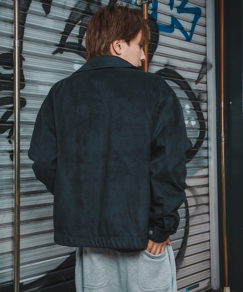 90s MA-1型 スエード ドリズラージャケット 本革レザー スイングトップ 90s ROUNDTREE & YORKE レザージャケット M ベージュ スイングトップ