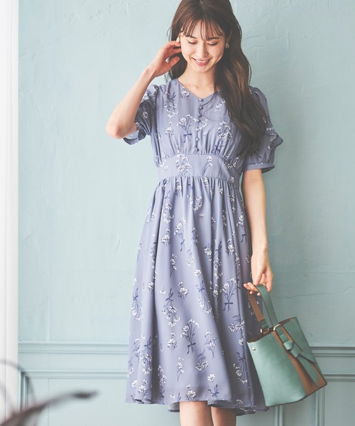 「LAISSE PASSE」 半袖ワンピース 36 グレー レディースの画像