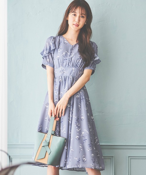 「LAISSE PASSE」 半袖ワンピース 36 グレー レディースの画像