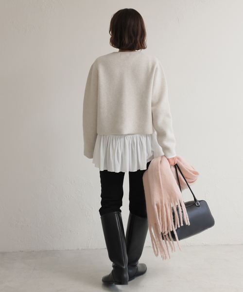 SLOBE IENA（スローブイエナ） tシャツ レイヤードペプラムロンTEE