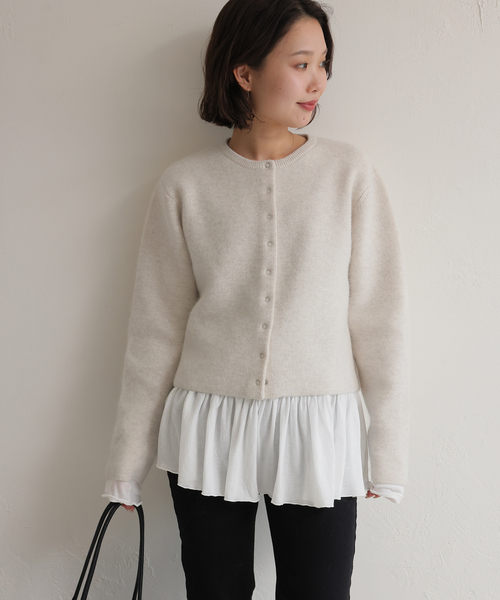 SLOBE IENA（スローブイエナ） tシャツ レイヤードペプラムロンTEE