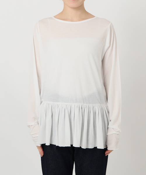 SLOBE IENA（スローブイエナ） tシャツ レイヤードペプラムロンTEE