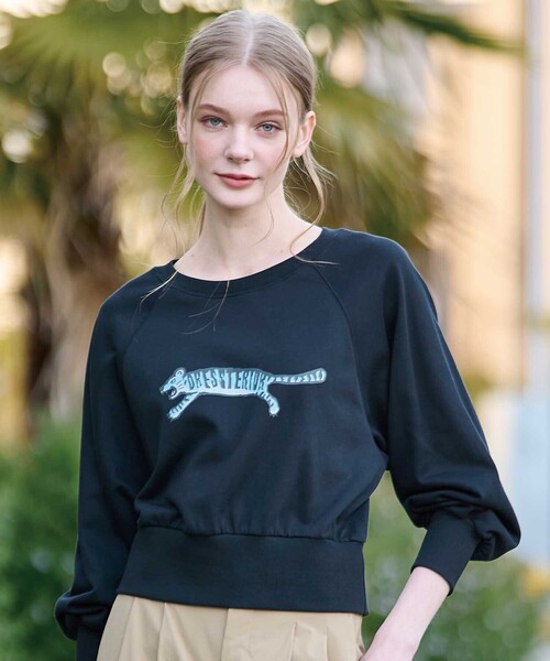 「DRESSTERIOR」 スウェットカットソー 38 ブラック レディース_画像3