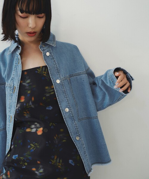 ご購入者様決定[F·M·N]デニムジャケット シンプル 美ライン デニムシャツ EMMEL REFINES（エメル リファインズ） デニムジャケット gジャン