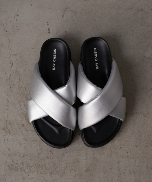 「RAY CASSIN」 フラットサンダル MEDIUM ブラック レディース_画像3