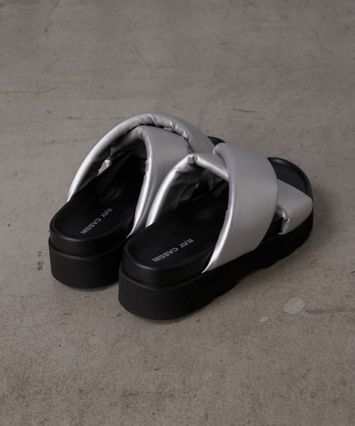 「RAY CASSIN」 フラットサンダル MEDIUM ブラック レディース_画像4