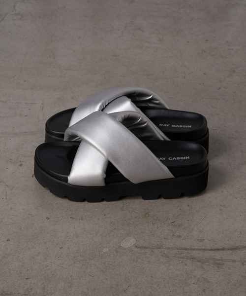 「RAY CASSIN」 フラットサンダル MEDIUM ブラック レディース_画像7