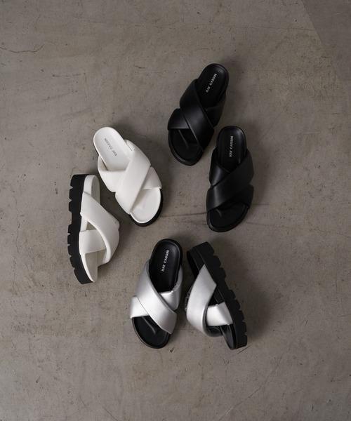 「RAY CASSIN」 フラットサンダル MEDIUM ブラック レディース_画像9