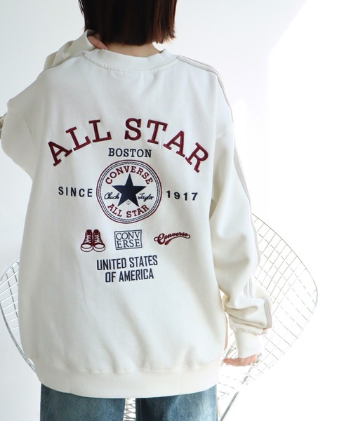 「CONVERSE」 長袖Tシャツ M スミクロ メンズ_画像3