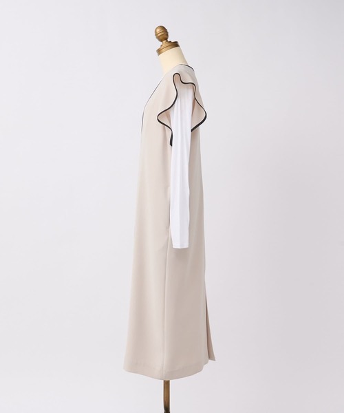 「La boutique BonBon」 ノースリーブワンピース 36 ネイビー レディースの画像