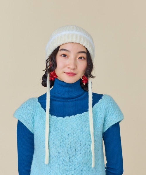 「kaorinomori」 ニットキャップ FREE ホワイト レディース_画像2