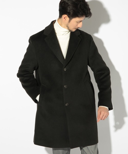 「UNION STATION」 チェスターコート S グレイッシュベージュ メンズ_画像2