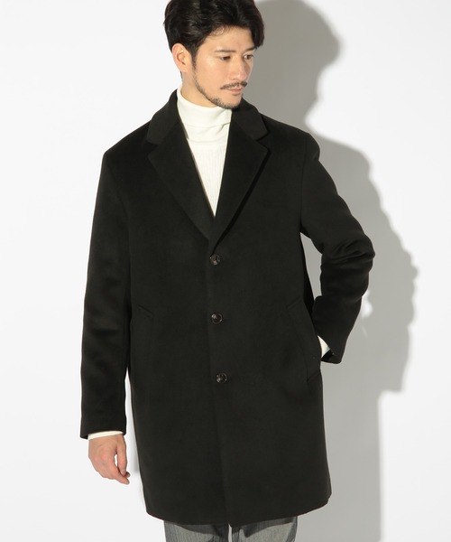 「UNION STATION」 チェスターコート S グレイッシュベージュ メンズ_画像3