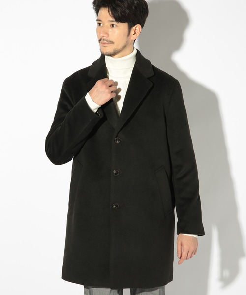 「UNION STATION」 チェスターコート S グレイッシュベージュ メンズ_画像4