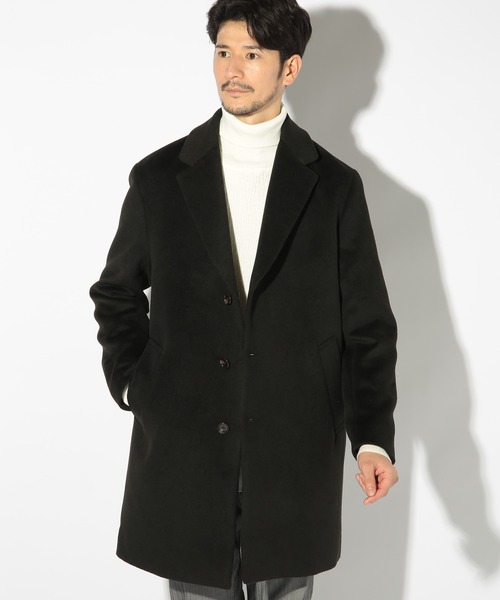 「UNION STATION」 チェスターコート S グレイッシュベージュ メンズ_画像5