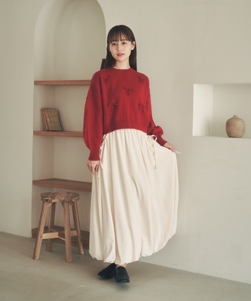「moi tytto」 長袖ニット FREE オフホワイト レディース_画像3