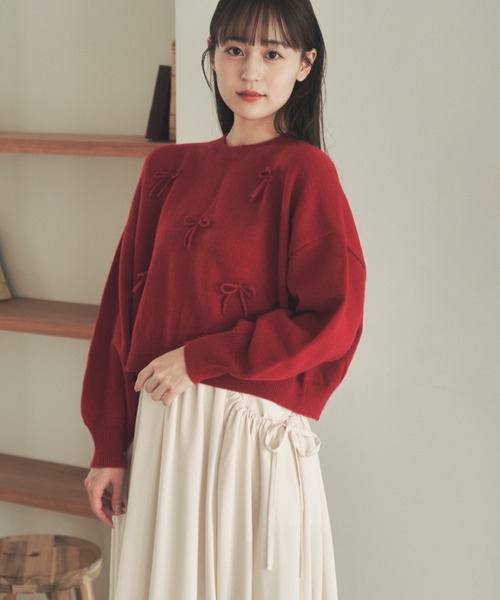 「moi tytto」 長袖ニット FREE オフホワイト レディース_画像8
