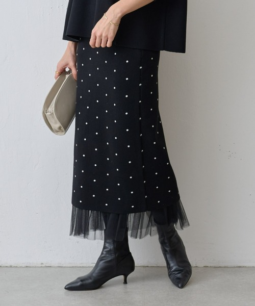 BEARDSLEY（ビアズリー） ニットスカート FREE ブラック系その他