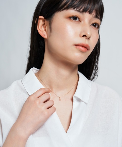 ネックレス K10 ピンクゴールド ヒトデ ネックレス レディース メンズの画像