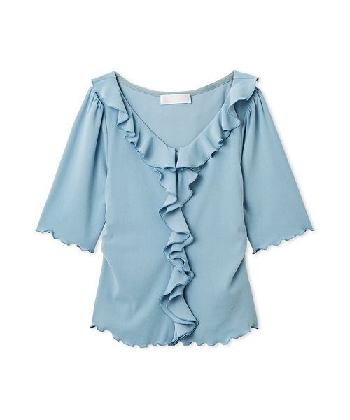 ラッフルデザインプルオーバー　美品　セルフォード CELFORD（セルフォード） tシャツ 「洗える」ラッフルカットトップス