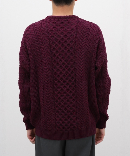 「INVERALLAN」 長袖ニット LARGE ホワイト×ホワイト メンズ_画像4