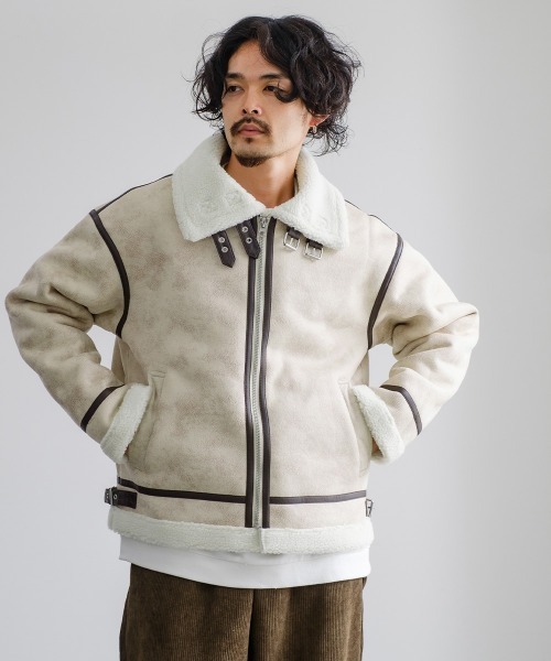 「improves」 「suggestion」ブルゾン MEDIUM ベージュ メンズ_画像9