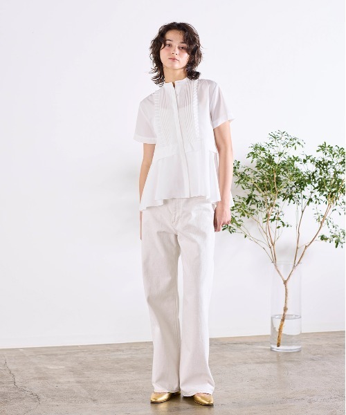 Marilyn Moon（マリリンムーン） ブラウス シャツ tuck frill flare