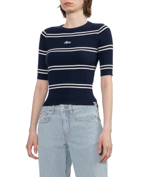 A BATHING APE（アベイシングエイプ） ニット セーター FITTED STRIPES