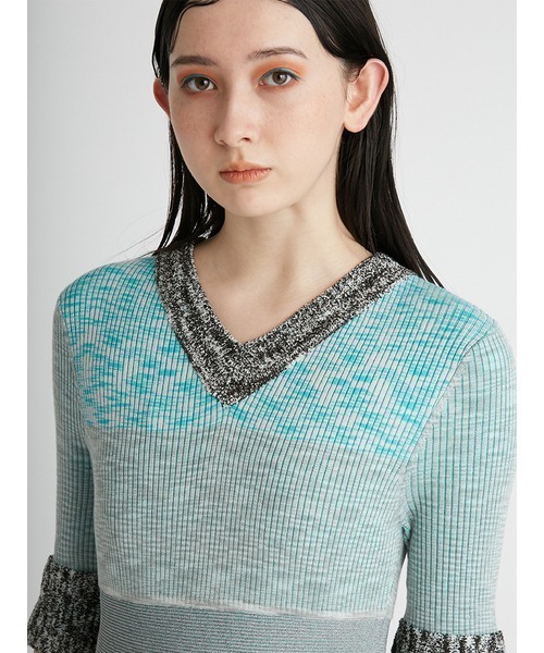 「FURFUR」 ニットワンピース ONE SIZE グレー レディース_画像7