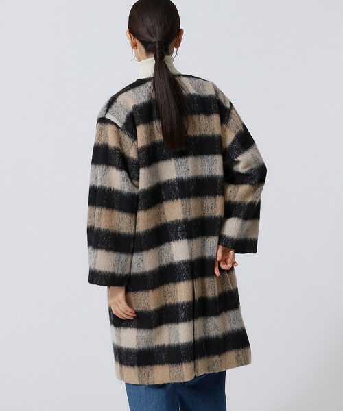 「GALLEST」 ノーカラーコート 38 ダークグレー レディース_画像6