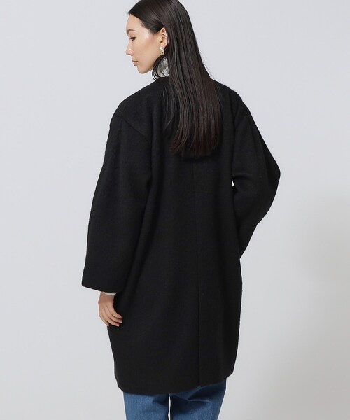 「GALLEST」 ノーカラーコート 38 ダークグレー レディース_画像9